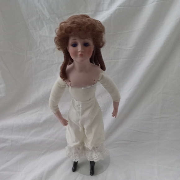 Vintage Victorian Reproduction Artist Porcelain Doll - Picture 1 of 15